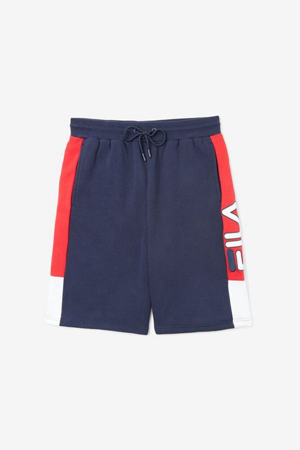 Fila Roy Men's Shorts - Navy/Red/White,NZ 261-46509